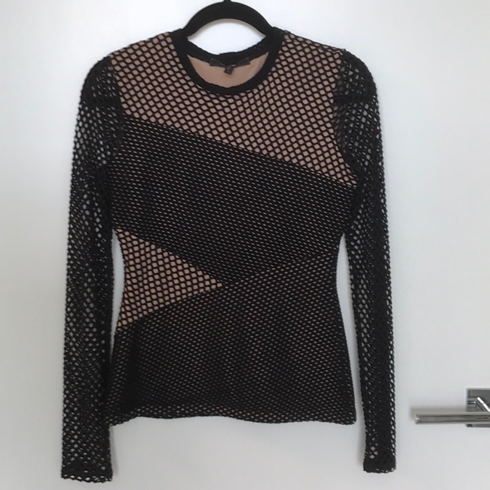 Terrific Black BCBG Maxazria Top, Like New, Long Sleeve, S